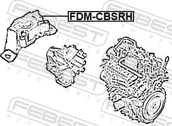 Febest FDM-CBSRH - Подушка, опора, подвеска двигателя avtokuzovplus.com.ua