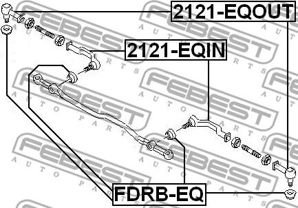 Febest FDRB-EQ - ПЫЛЬНИК РУЛЕВОГО НАКОНЕЧНИКА FORD RANGER EQ 2002-2007 FEBEST autodnr.net