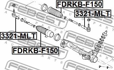 Febest FDRKB-F150 - Пильовик рульової рейки autocars.com.ua