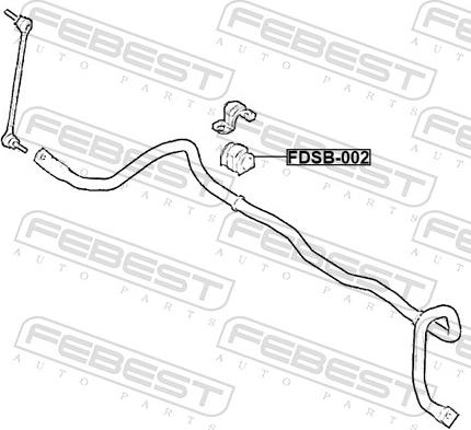 Febest FDSB-002 - Тяга / стійка, стабілізатор autocars.com.ua