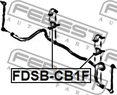 FEBEST FDSB-CB1F - Втулка, стабилизатор avtokuzovplus.com.ua