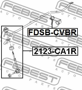 Febest FDSB-CBVR - Втулка, стабілізатор autocars.com.ua