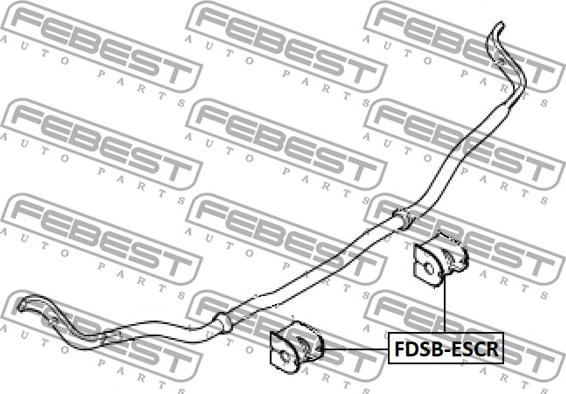 Febest FDSB-ESCR - Втулка, стабілізатор autocars.com.ua