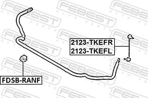 Febest FDSB-RANF - Втулка, стабілізатор autocars.com.ua