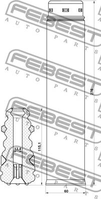 Febest FDSHB-KUGIIR-KIT - Пилозахисний комплект, амортизатор autocars.com.ua