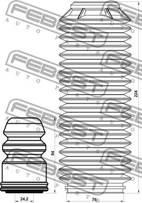 Febest FDSHB-TRVIF-KIT - Пылезащитный комплект, амортизатор avtokuzovplus.com.ua