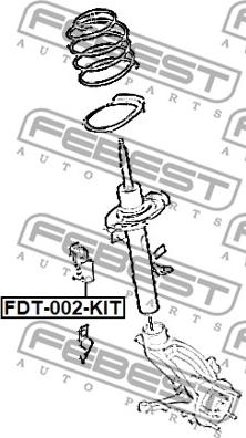 Febest FDT-002-KIT - Втулка амортизатора, подушка avtokuzovplus.com.ua