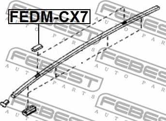 Febest FEDM-CX7 - Облицювання / захисна накладка, боковина autocars.com.ua