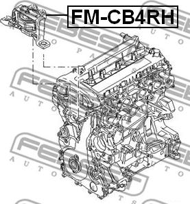 Febest FM-CB4RH - Подушка, опора, подвеска двигателя avtokuzovplus.com.ua
