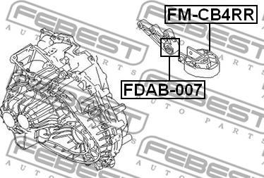 Febest FM-CB4RR - Опора двигуна - КПП autocars.com.ua