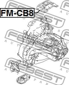 Febest FM-CB8 - Опора двигуна - КПП autocars.com.ua