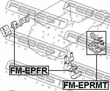 Febest FM-EPFR - Подушка, підвіска двигуна autocars.com.ua