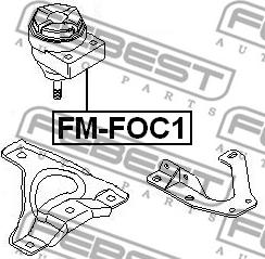 Febest FM-FOC1 - Подушка, опора, подвеска двигателя avtokuzovplus.com.ua