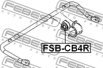 Febest FSB-CB4R - Втулка, стабилизатор avtokuzovplus.com.ua