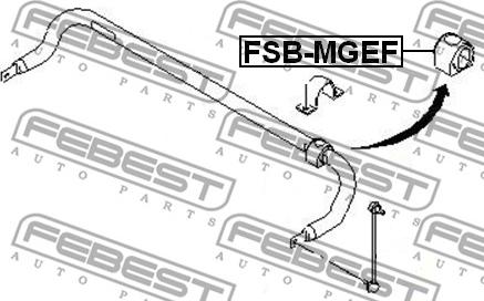 Febest FSB-MGEF - Втулка, стабилизатор avtokuzovplus.com.ua