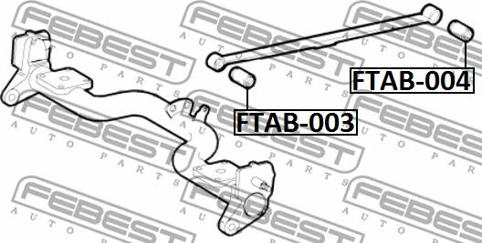 Febest FTAB-003 - Втулка, листова ресора autocars.com.ua