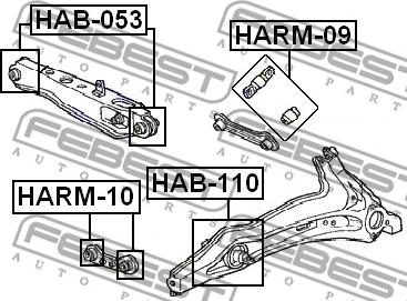 Febest HAB-110 - 0 autocars.com.ua