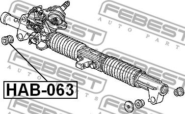 Febest HAB-063 - Підвіска, кермове управління autocars.com.ua