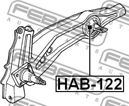 Febest HAB-122 - Сайлентблок, важеля підвіски колеса autocars.com.ua