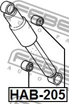 Febest HAB-205 - Сайлентблок стійки, амортизатора autocars.com.ua