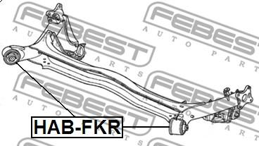 Febest HAB-FKR - Втулка, балка мосту autocars.com.ua