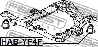 Febest HAB-YF4F - Втулка, балка мосту autocars.com.ua