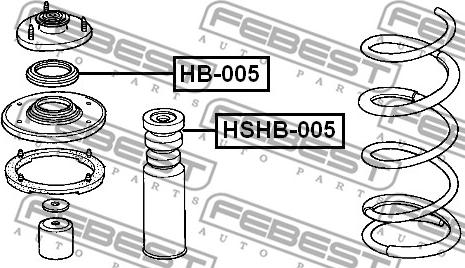 Febest HB-005 - Подшипник качения, опора стойки амортизатора avtokuzovplus.com.ua