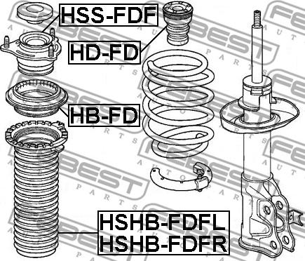 Febest HSHB-FDFL - Пильник амортизатора, захисний ковпак autocars.com.ua