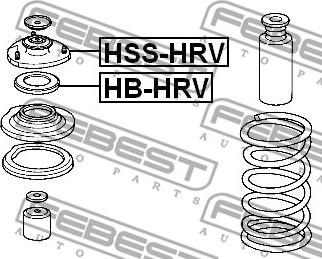 Febest HB-HRV - Подшипник качения, опора стойки амортизатора avtokuzovplus.com.ua