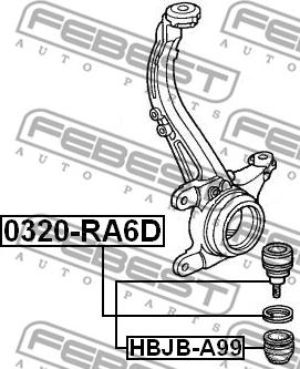 Febest HBJB-A99 - Ремонтний комплект, що несуть / напрямні шарніри autocars.com.ua