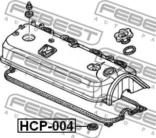 Febest HCP-004 - Уплотнительное кольцо, шахта свечи avtokuzovplus.com.ua