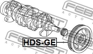 Febest HDS-GE - Ремінний шків, колінчастий вал autocars.com.ua