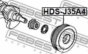 Febest HDS-J35A4 - Шкив коленчатого вала avtokuzovplus.com.ua