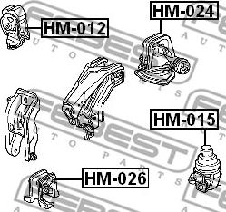 Febest HM-012 - Підвіска, автоматична коробка передач autocars.com.ua