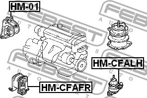 Febest HM-CFAFR - Подушка, підвіска двигуна autocars.com.ua