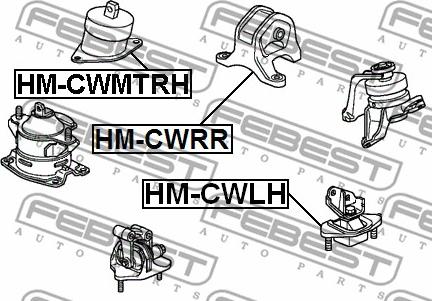 Febest HM-CWRR - Подушка, опора, подвеска двигателя avtokuzovplus.com.ua