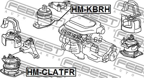 Febest HM-KBRH - Подушка, підвіска двигуна autocars.com.ua