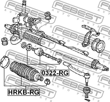 Febest HRKB-RG - Пыльник, рулевое управление avtokuzovplus.com.ua