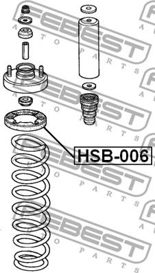 Febest HSB-006 - ПРОСТАВКА ПРУЖИНЫ HONDA CR-V RD1-RD2 1997-2001 FEBEST autodnr.net