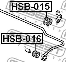 Febest HSB-015 - Втулка, стабилизатор avtokuzovplus.com.ua