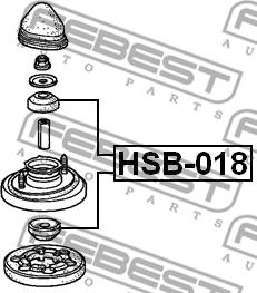 Febest HSB-018 - Втулка амортизатора, подушка avtokuzovplus.com.ua