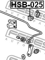 Febest HSB-025 - Втулка, стабилизатор avtokuzovplus.com.ua