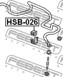 Febest HSB-026 - Втулка, стабілізатор autocars.com.ua