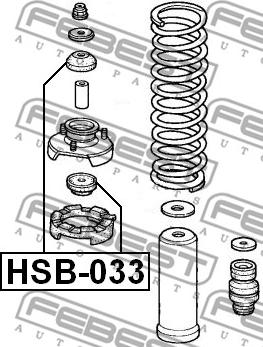 Febest HSB-033 - Втулка амортизатора, подушка autocars.com.ua