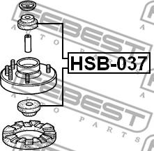 Febest HSB-037 - Втулка амортизатора, подушка autocars.com.ua