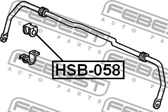 Febest HSB-058 - Втулка стабілізатора autocars.com.ua