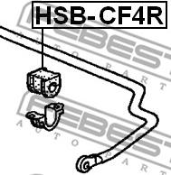 Febest HSB-CF4R - Втулка, стабілізатор autocars.com.ua
