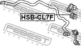 Febest HSB-CL7F - Втулка, стабілізатор autocars.com.ua