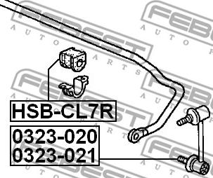 Febest HSB-CL7R - Втулка, стабилизатор autodnr.net