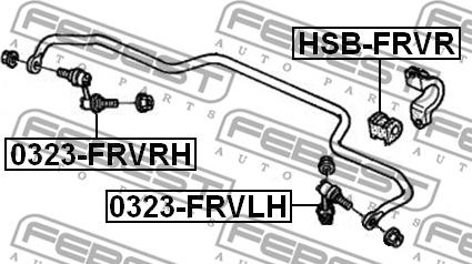 Febest HSB-FRVR - Втулка, стабилизатор avtokuzovplus.com.ua